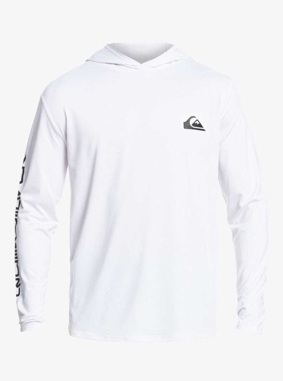 Mens Quiksilver Rashguards | Omni Session Upf 50 Long Sleeve Surf Tee White