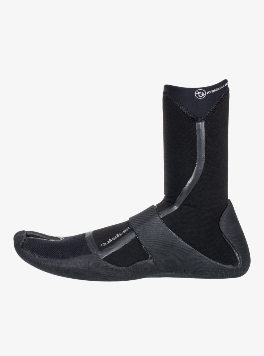 Mens Quiksilver Wetsuits | 3Mm Marathon Sessions Split Toe Wetsuit Boots Black