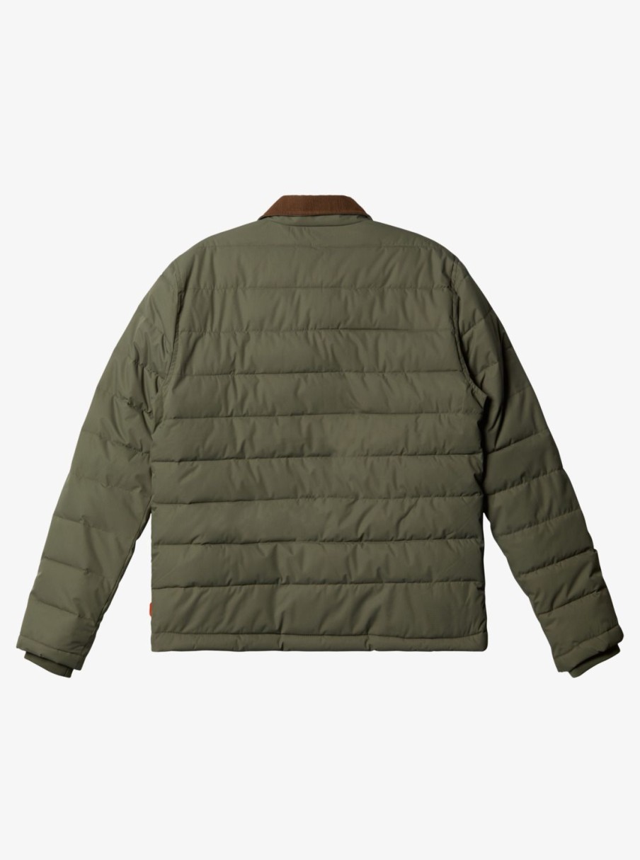 Mens Quiksilver Jackets | Waterman Ocean Caves Lightweight Puffer Jacket Dusty Olive