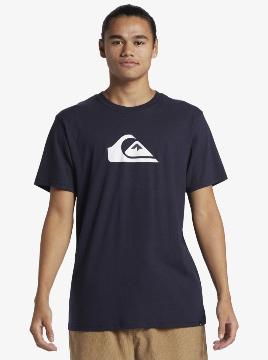 Boys Quiksilver Tees | Boy'S 8-16 Comp Logo T-Shirt Navy Blazer