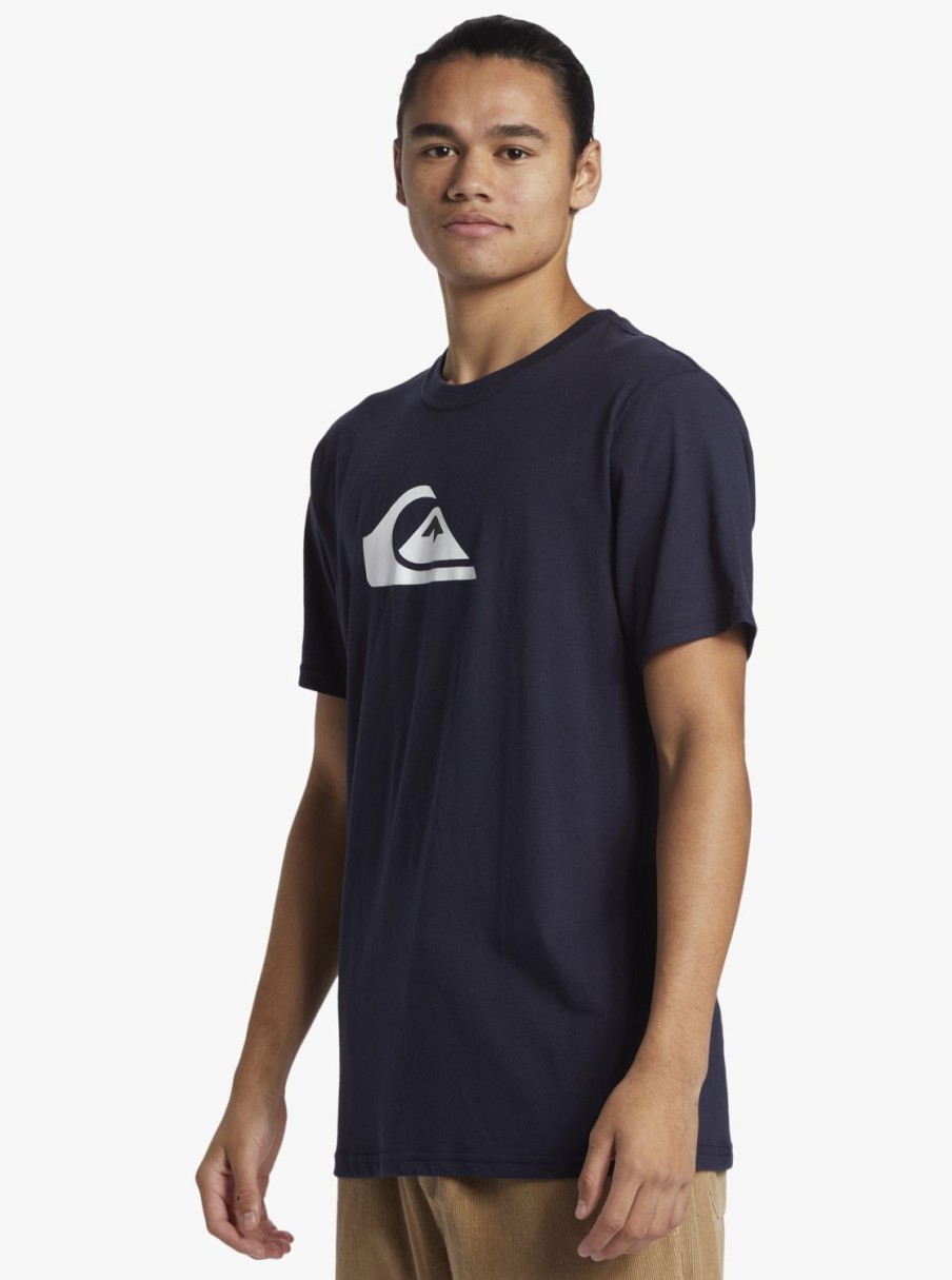 Boys Quiksilver Tees | Boy'S 8-16 Comp Logo T-Shirt Navy Blazer