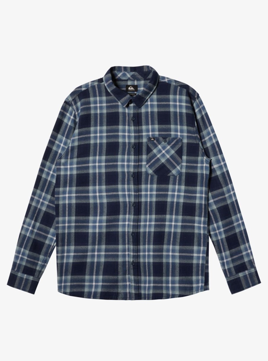 Mens Quiksilver Shirts & Polos | Craibstone Long Sleeve Shirt Navy Blazer Craibstone