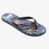 Mens Quiksilver Sandals | Molokai Highline Scallop Flip-Flops Blue 1