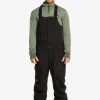 Mens Quiksilver Snow Pants | Utility Technical Snow Bib Pants True Black