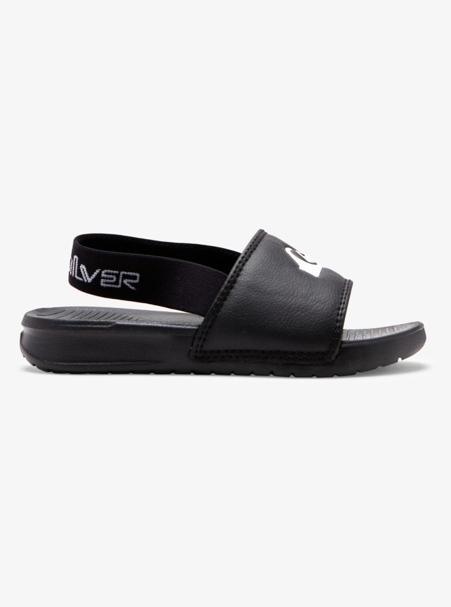 Boys Quiksilver Sandals | Toddler'S Bright Coast Strapped Sandals Black/White/Black