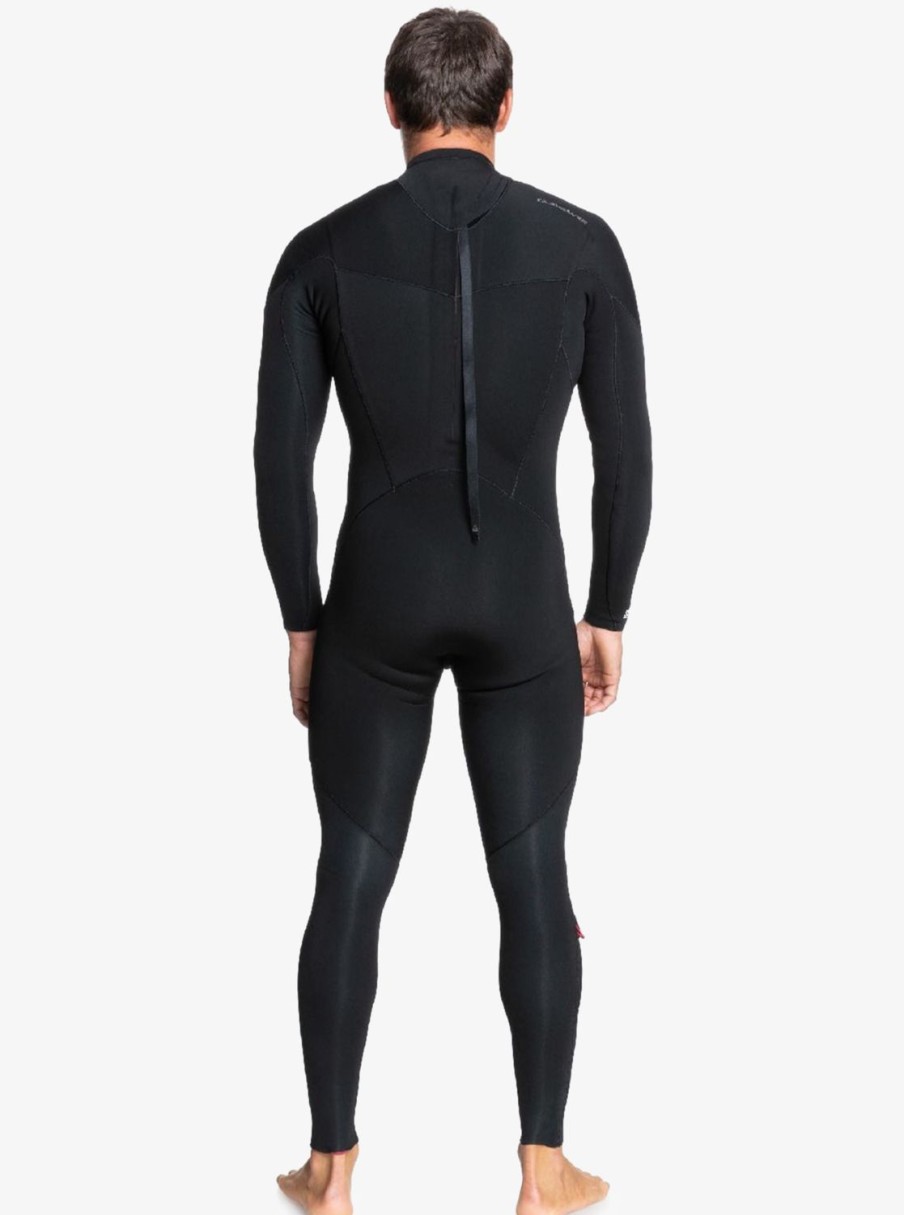 Mens Quiksilver Wetsuits | 4/3 Everyday Sessions Back-Zip Wetsuit Black