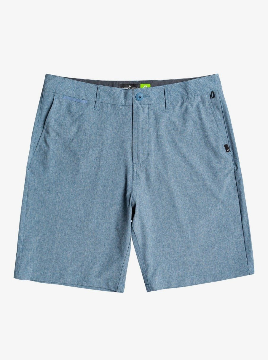 Mens Quiksilver Boardshorts | Union Heather Amphibian 20" Hybrid Shorts Captains Blue