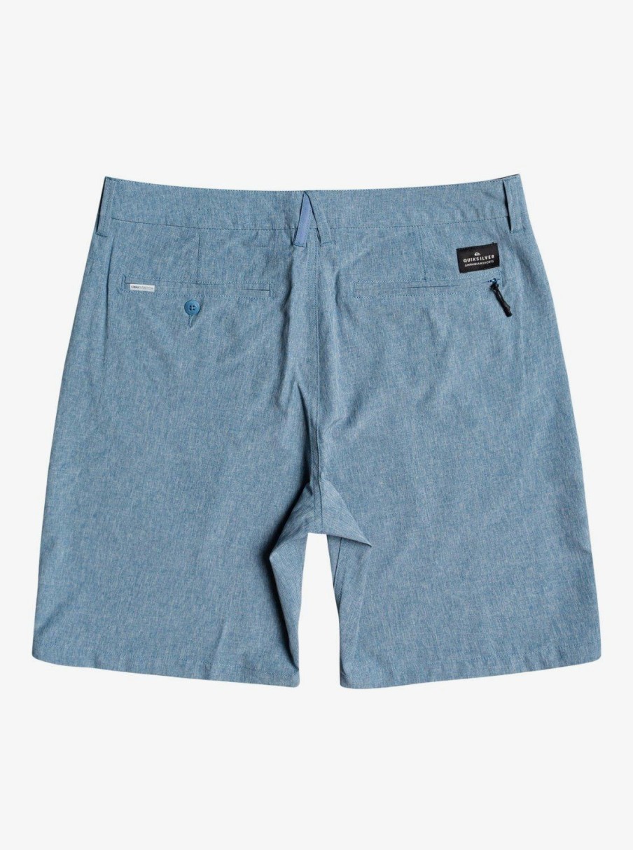 Mens Quiksilver Boardshorts | Union Heather Amphibian 20" Hybrid Shorts Captains Blue