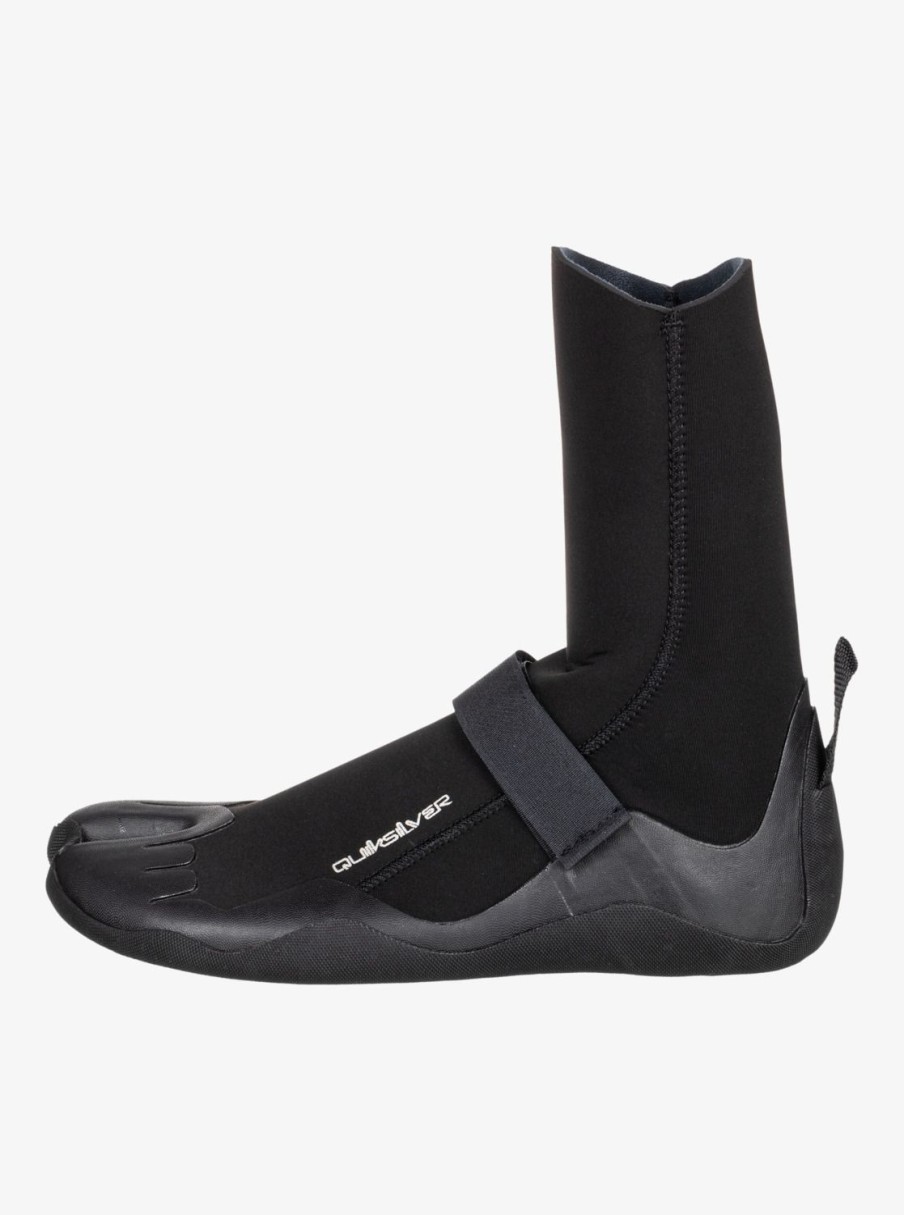 Mens Quiksilver Wetsuits | 5Mm Everyday Sessions Split Toe Wetsuit Boots Black