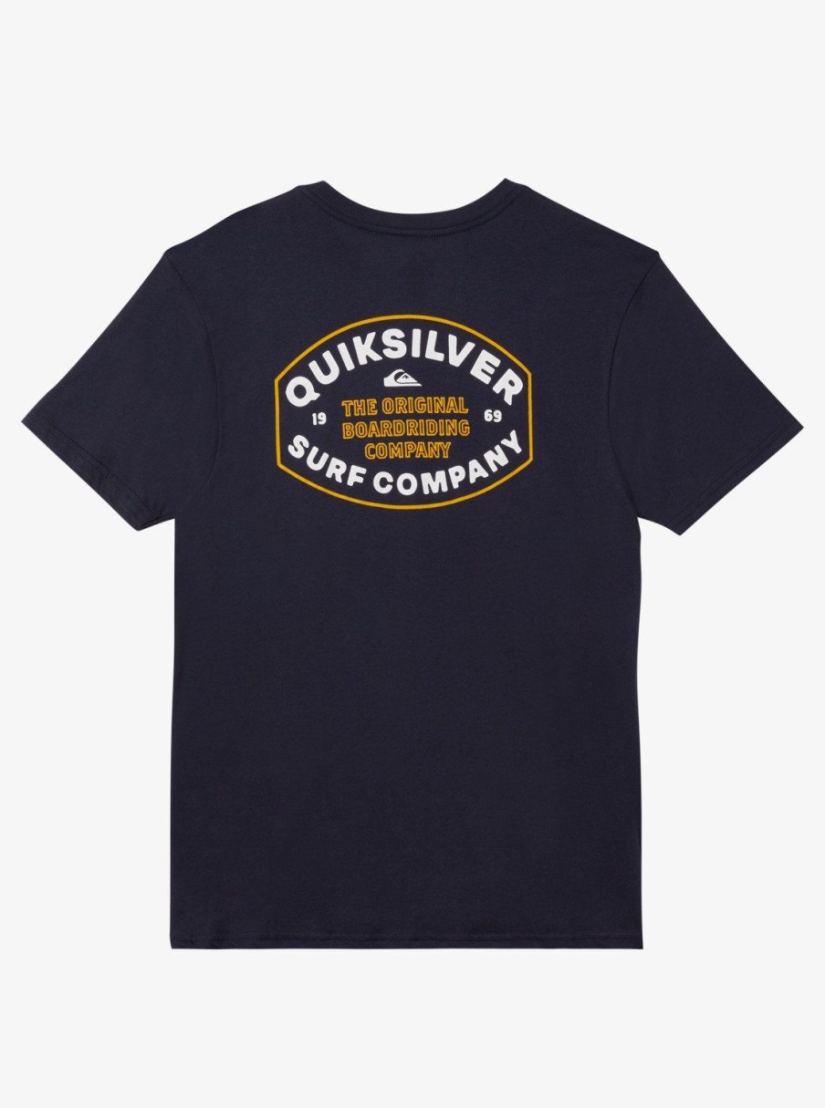 Mens Quiksilver Tees | Stay In Bounds T-Shirt Navy Blazer