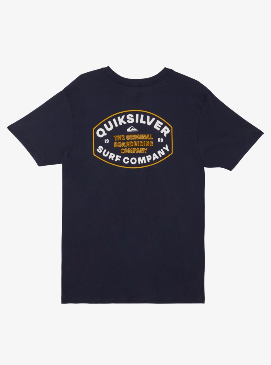 Mens Quiksilver Tees | Stay In Bounds T-Shirt Navy Blazer