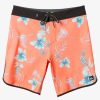 Mens Quiksilver Boardshorts | Surfsilk Scallop 19" Boardshorts Fiery Coral