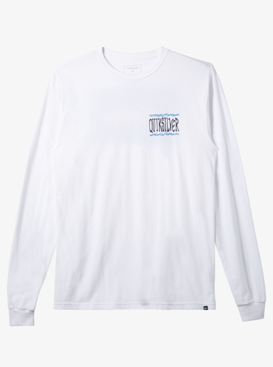 Mens Quiksilver Tees | Taking Roots Long Sleeve T-Shirt White