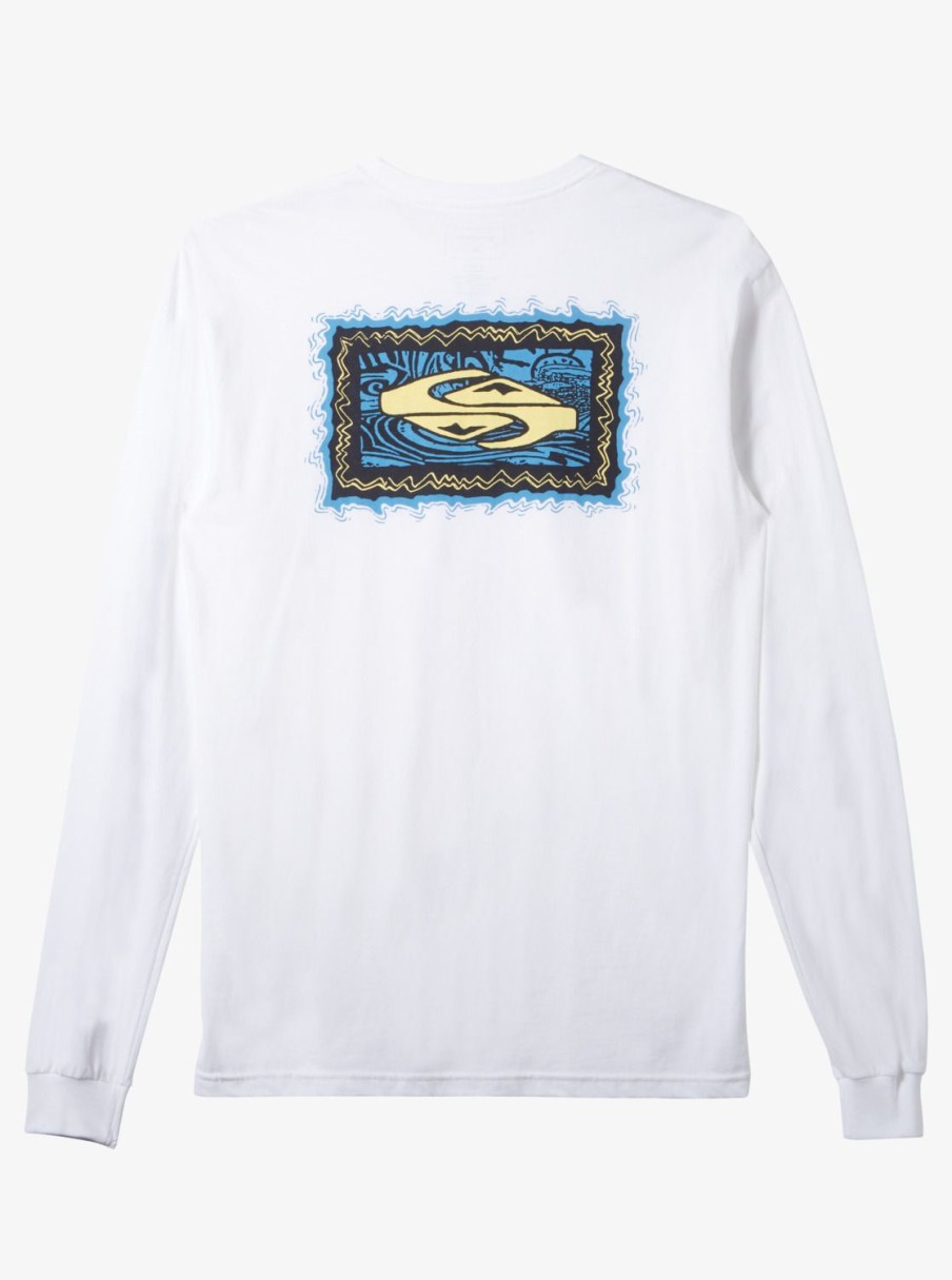 Mens Quiksilver Tees | Taking Roots Long Sleeve T-Shirt White