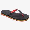 Mens Quiksilver Sandals | Haleiwa Flip-Flops Black/Red/Green