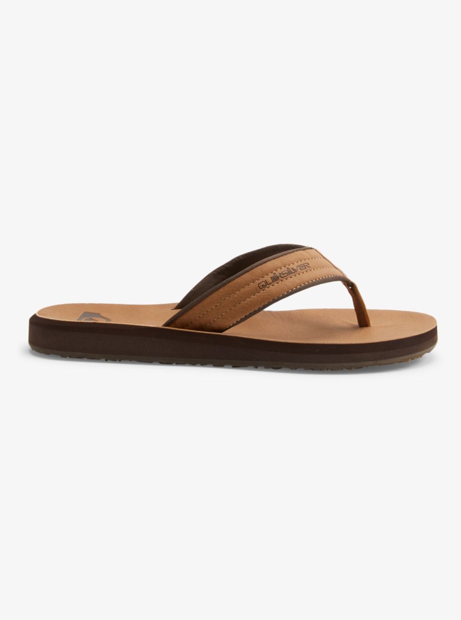 Mens Quiksilver Sandals | Carver Nubuck Sandals Tan - Pattern_1