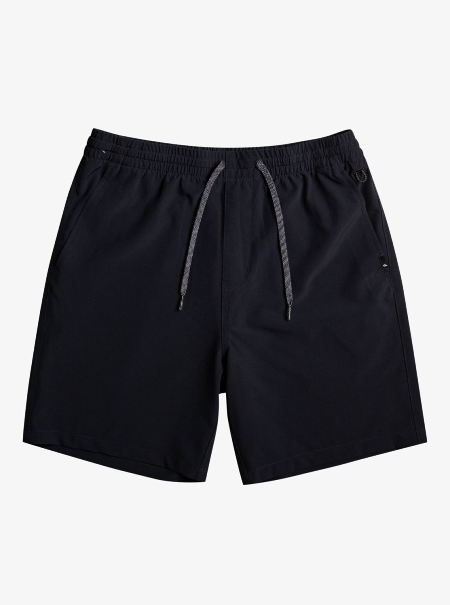 Boys Quiksilver Shorts | Boy'S 8-16 Ocean Elastic 18" Amphibian Boardshorts Black