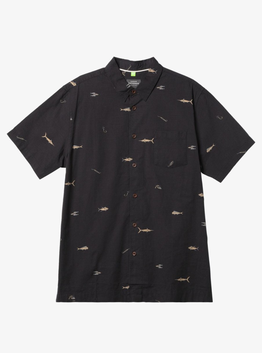 Mens Quiksilver Shirts & Polos | Waterman Big Pond Woven Shirt Big Pond Tarmac