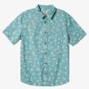 Mens Quiksilver Shirts & Polos | Future Hippie Short Sleeve Woven Shirt Reef Waters Future Hippy