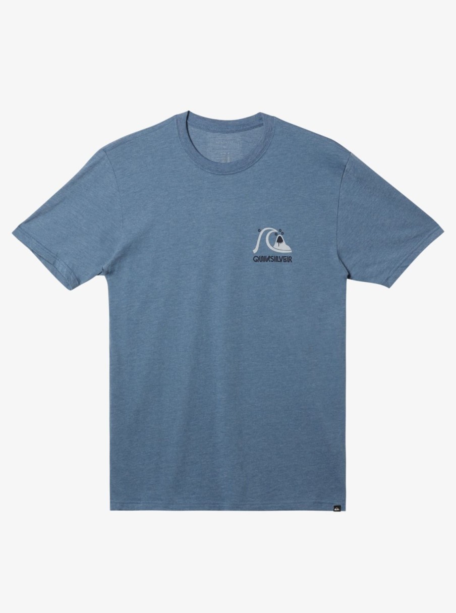 Mens Quiksilver Tees | Circle Back T-Shirt Bering Sea Heather