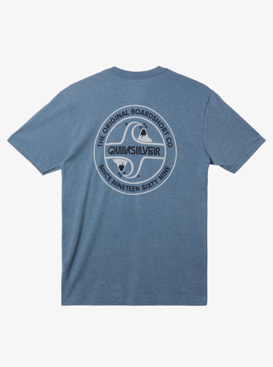 Mens Quiksilver Tees | Circle Back T-Shirt Bering Sea Heather