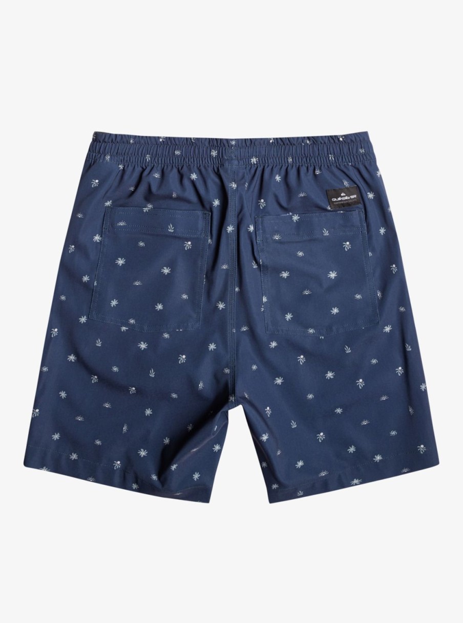 Mens Quiksilver Boardshorts | Taxer Print 18" Amphibian Boardshorts Naval Accademy