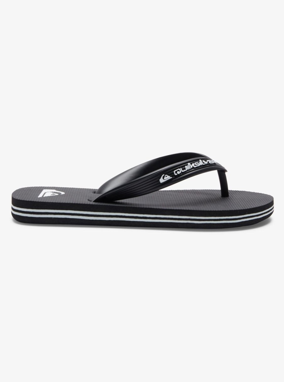 Boys Quiksilver Sandals | Boy'S 8-16 Molokai Core Flip-Flops Black 1