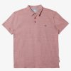 Mens Quiksilver Shirts & Polos | Sunset Cruise Short Sleeve Polo Shirt Red Ochre