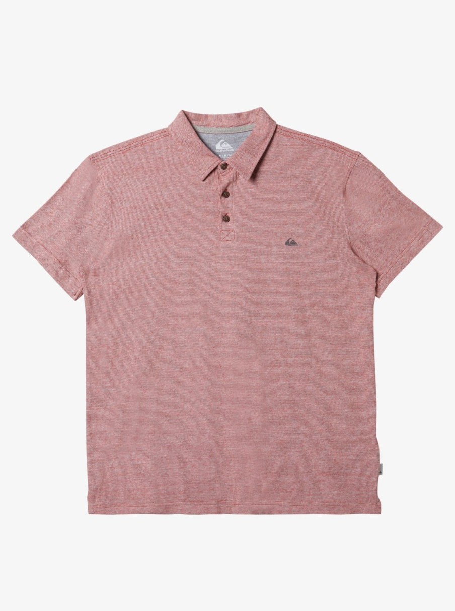 Mens Quiksilver Shirts & Polos | Sunset Cruise Short Sleeve Polo Shirt Red Ochre