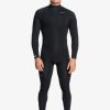 Mens Quiksilver Wetsuits | 4/3Mm Everyday Sessions Back Zip Wetsuit Black