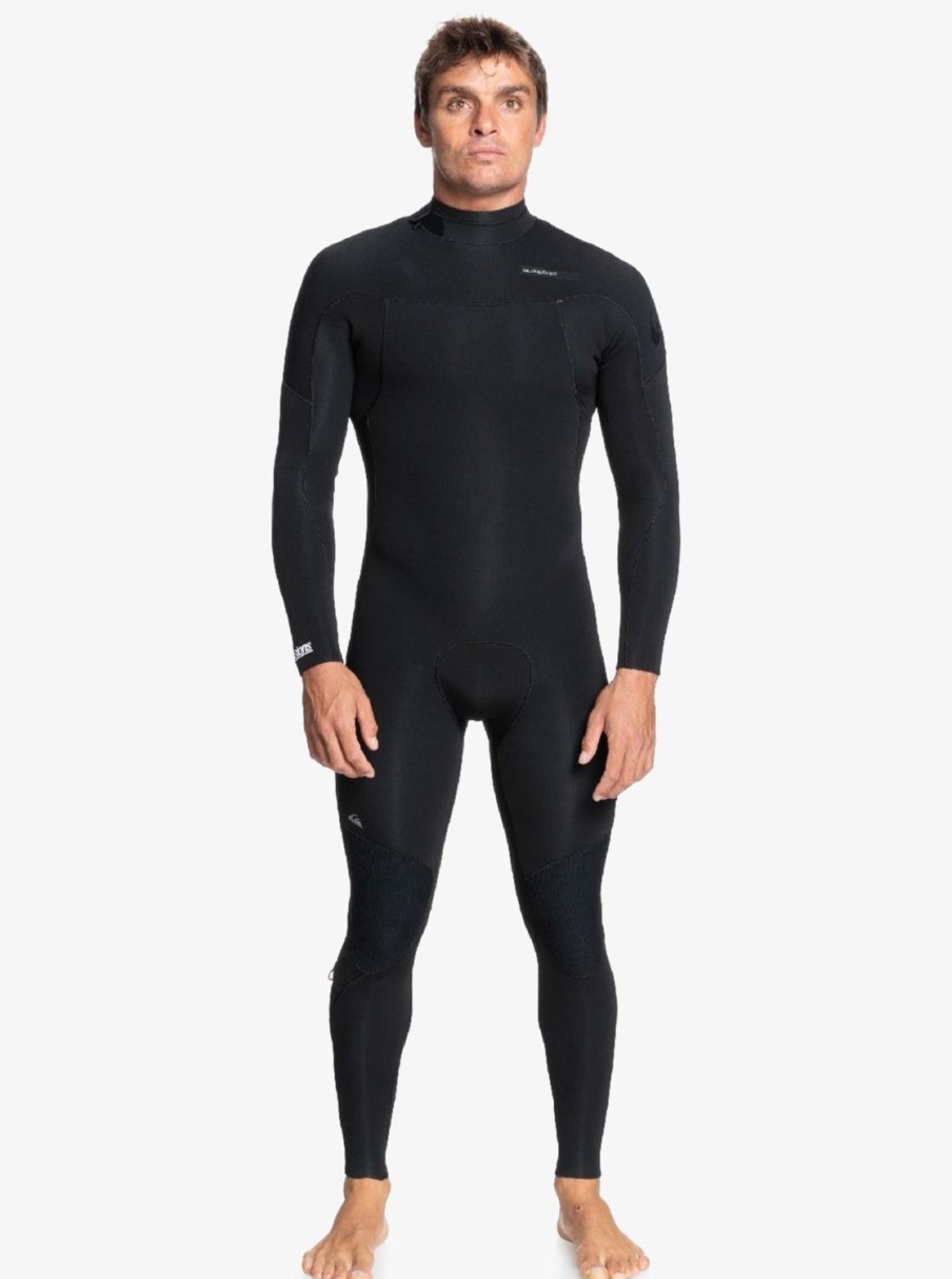 Mens Quiksilver Wetsuits | 4/3Mm Everyday Sessions Back Zip Wetsuit Black