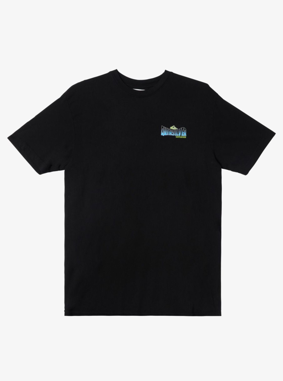 Mens Quiksilver Tees | Waterman Fish Flow Qt-Shirt Black