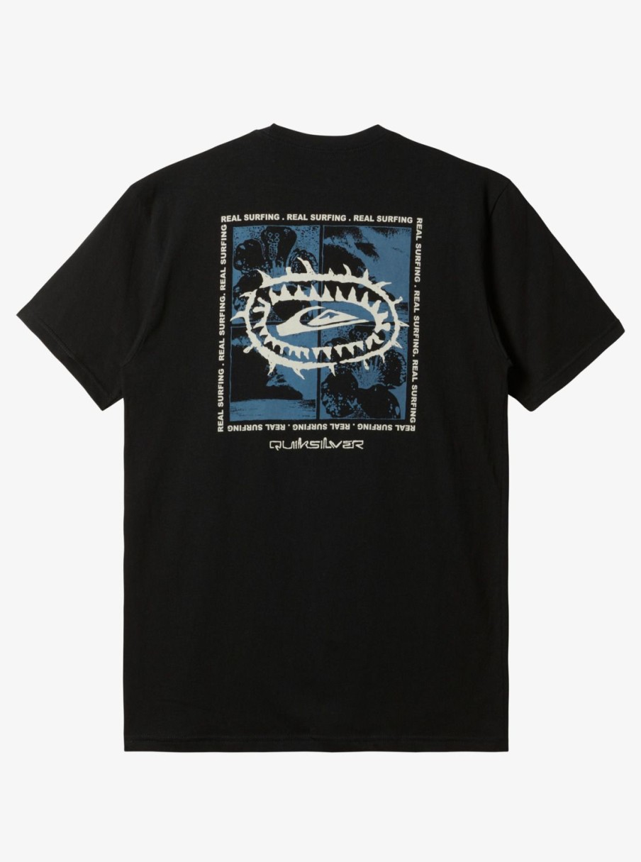 Mens Quiksilver Tees | Urban Surfin T-Shirt Black