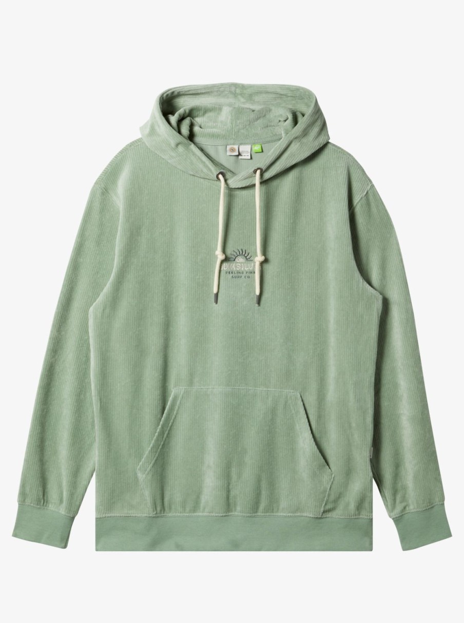 Mens Quiksilver Sweatshirts & Hoodies | Cord Hoodie Iceberg Green