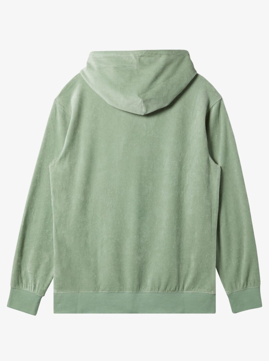 Mens Quiksilver Sweatshirts & Hoodies | Cord Hoodie Iceberg Green