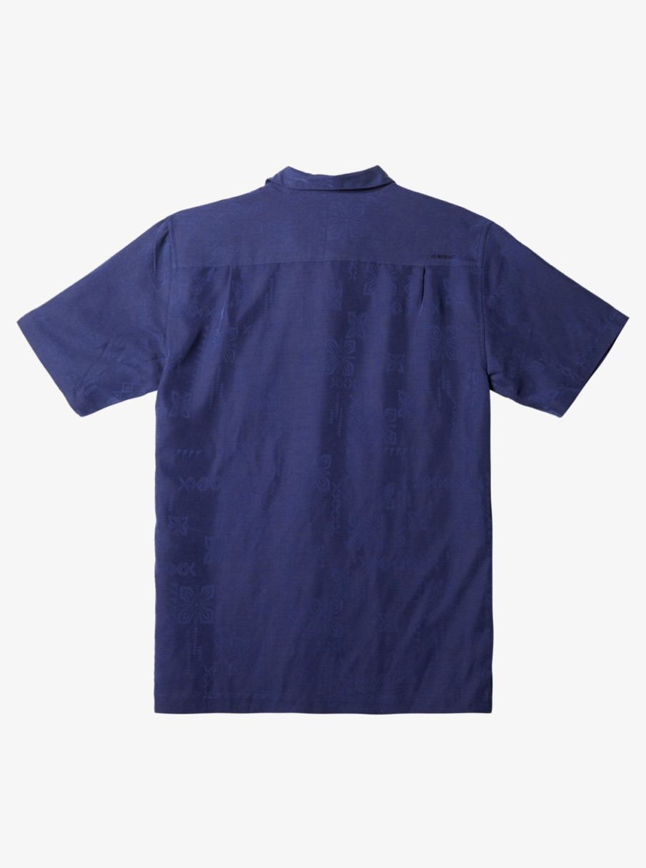 Waterman Quiksilver | Waterman Manele Bay Short Sleeve Shirt Medieval Blue