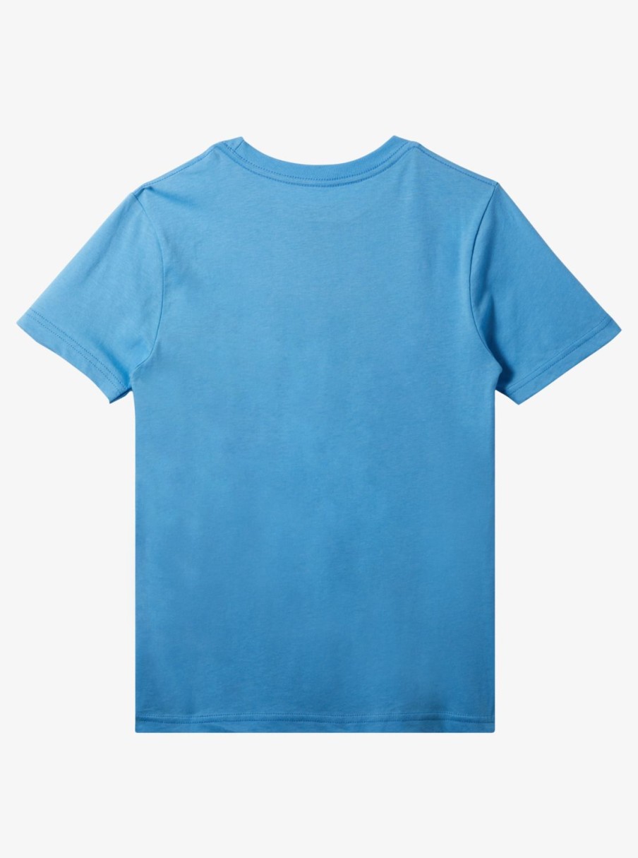 Boys Quiksilver Tees | Boy'S 8-16 Comp Logo T-Shirt Azure Blue