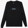 Mens Quiksilver Tees | Omni Check Turn Long Sleeve T-Shirt Black