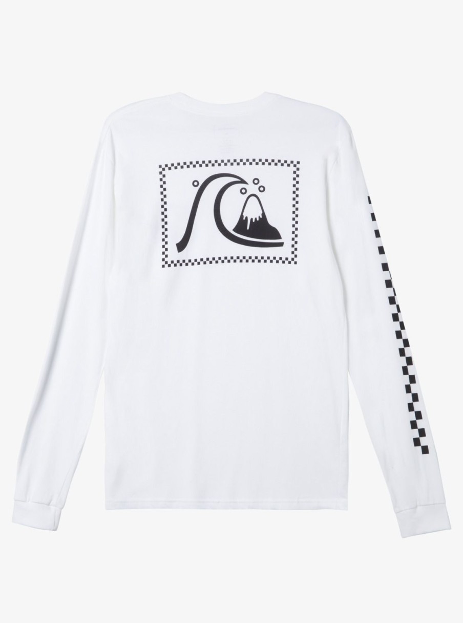 Mens Quiksilver Tees | The Original Long Sleeve T-Shirt White