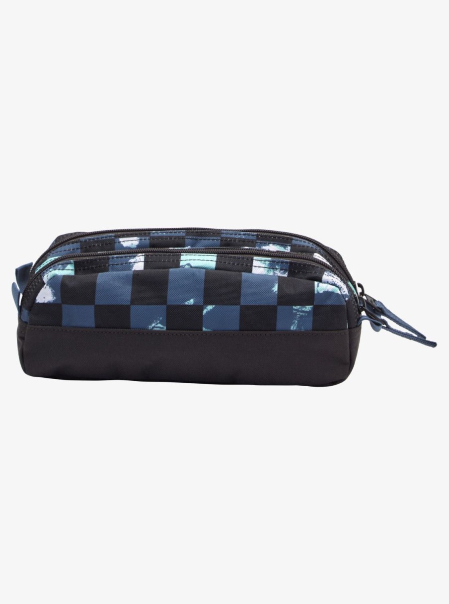 Boys Quiksilver Backpacks & Bags | Tasmen Pencil Case Bering Sea Check Tie Dye 233