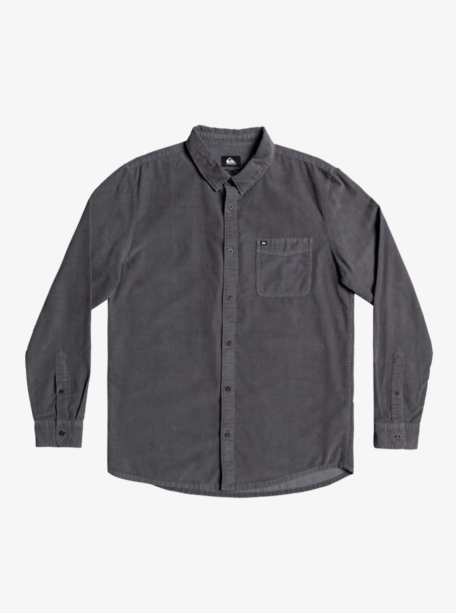 Mens Quiksilver Shirts & Polos | Smoke Trail Long Sleeve Shirt Iron Gate