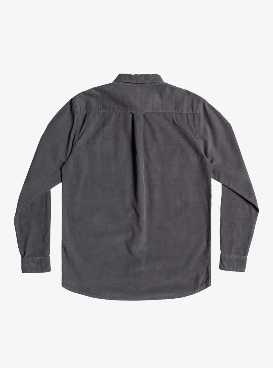 Mens Quiksilver Shirts & Polos | Smoke Trail Long Sleeve Shirt Iron Gate