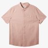 Mens Quiksilver Shirts & Polos | Winfall Short Sleeve Shirt Baked Clay