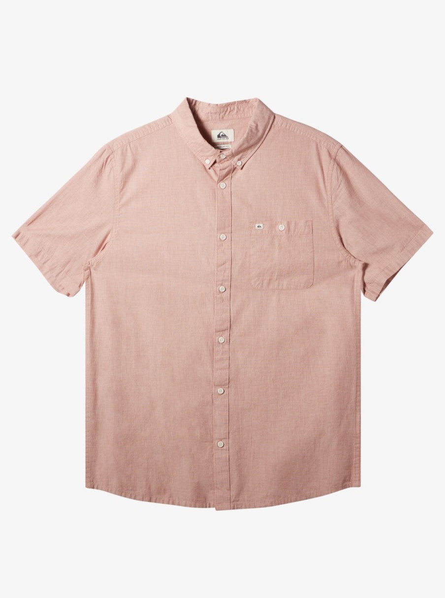 Mens Quiksilver Shirts & Polos | Winfall Short Sleeve Shirt Baked Clay