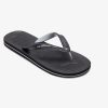 Mens Quiksilver Sandals | Haleiwa Core Flip-Flops Black 1