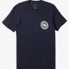 Mens Quiksilver Tees | Omni Circle T-Shirt Navy Blazer