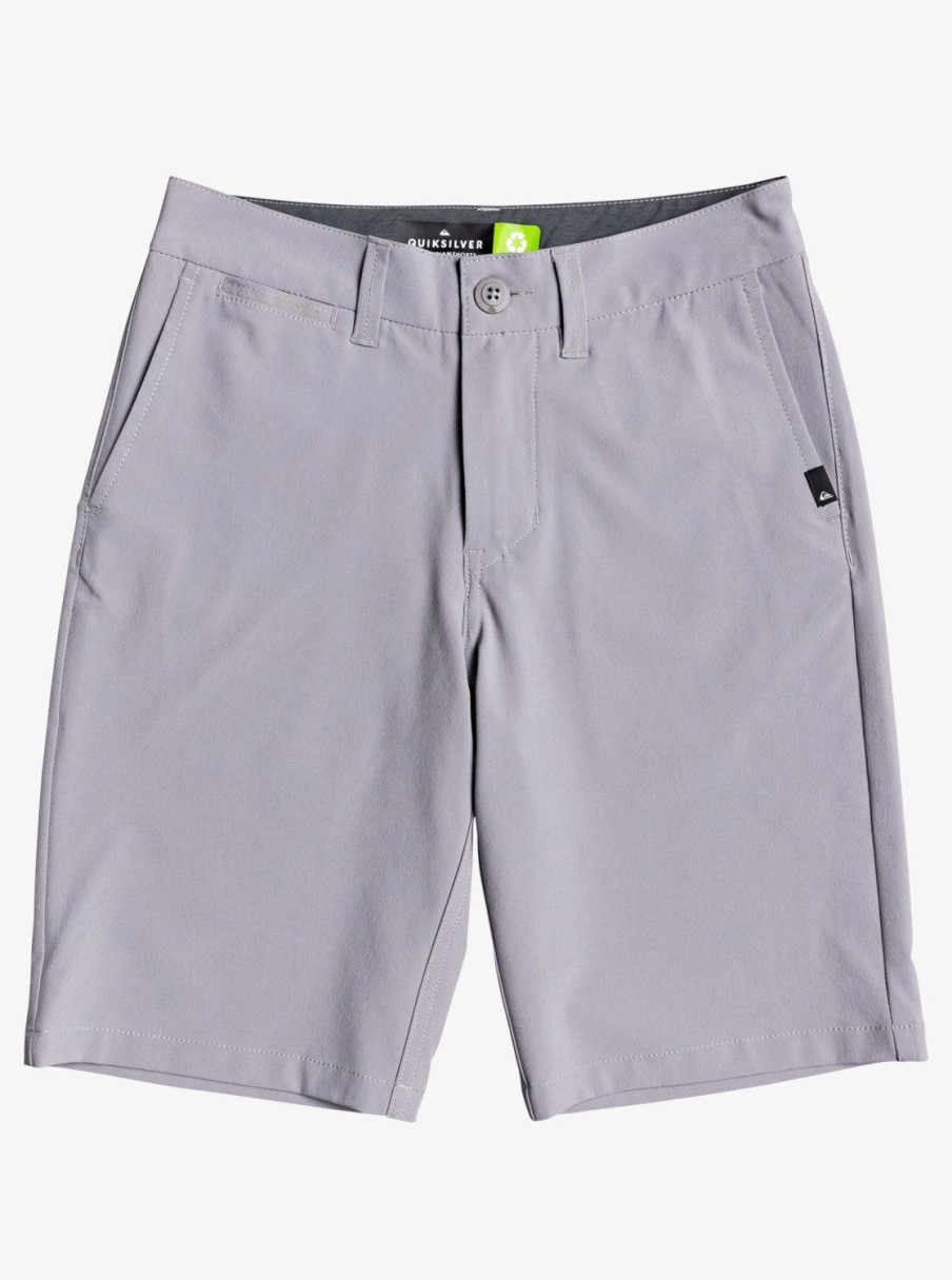 Boys Quiksilver Shorts | Boy'S 8-16 Union Amphibian 19" Hybrid Shorts Sleet