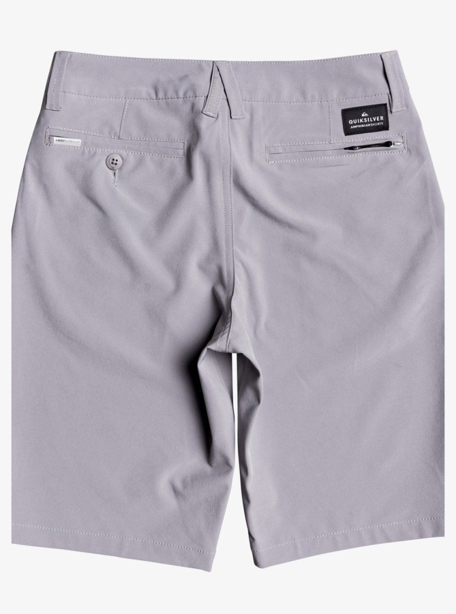 Boys Quiksilver Shorts | Boy'S 8-16 Union Amphibian 19" Hybrid Shorts Sleet