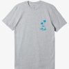 Mens Quiksilver Tees | Skull Island T-Shirt Athletic Heather