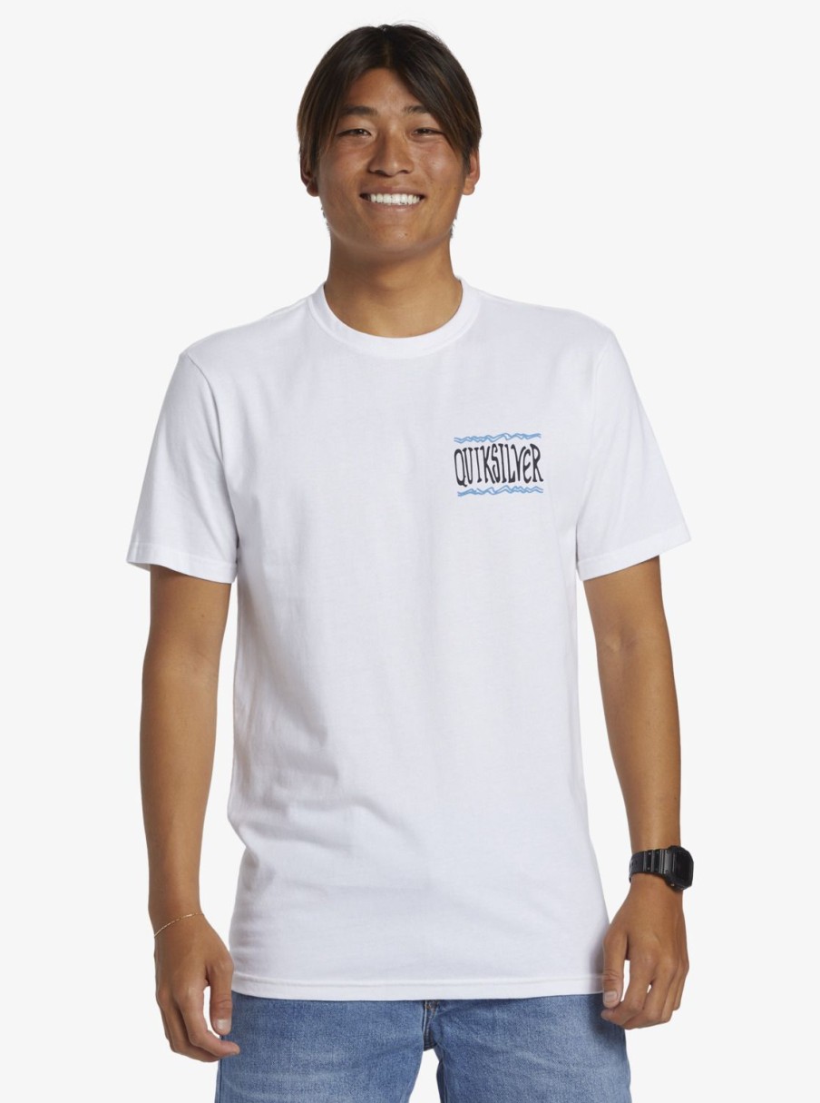 Mens Quiksilver Tees | Taking Roots T-Shirt White